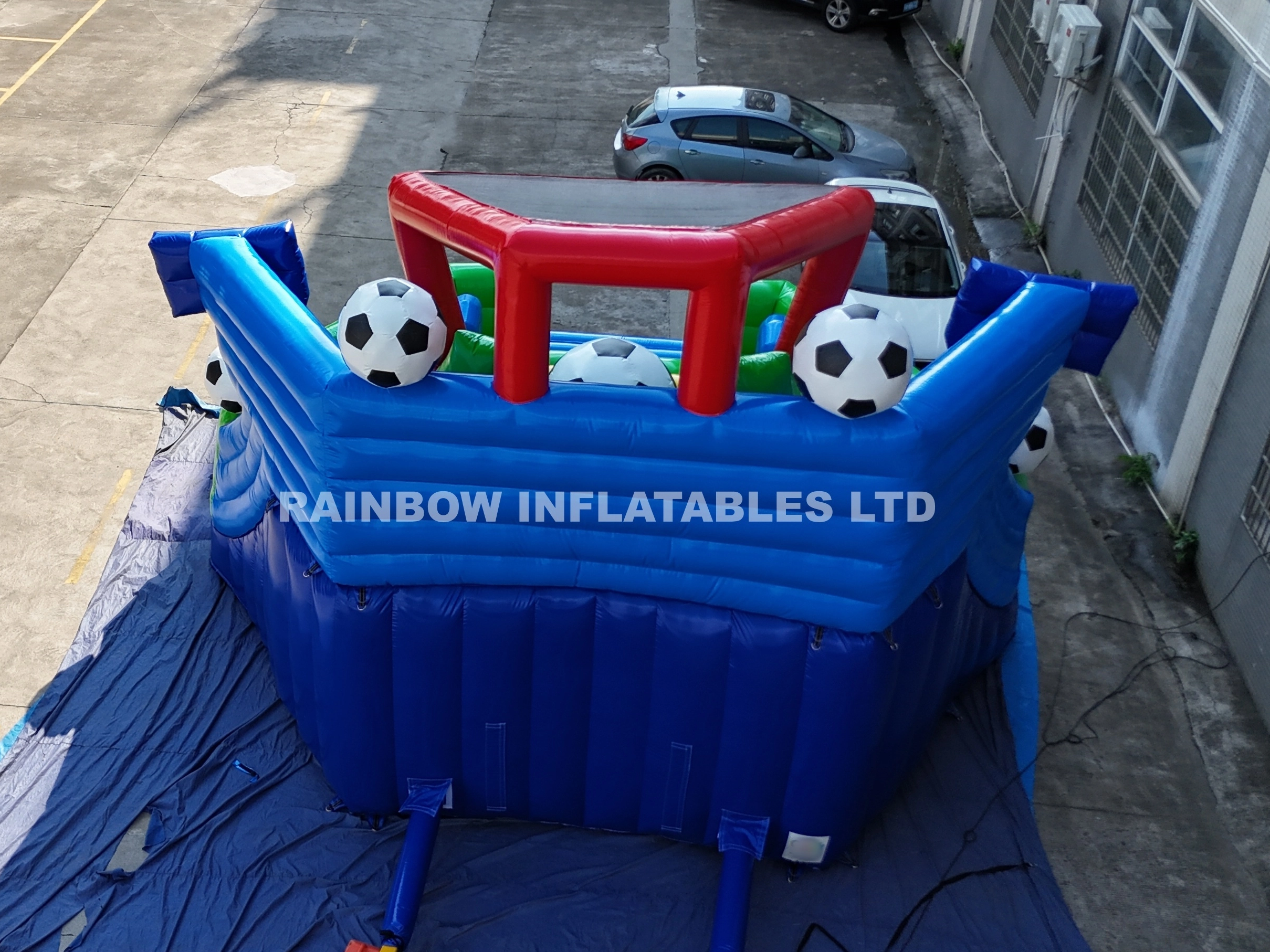 Inflatable world cup crazy slide 