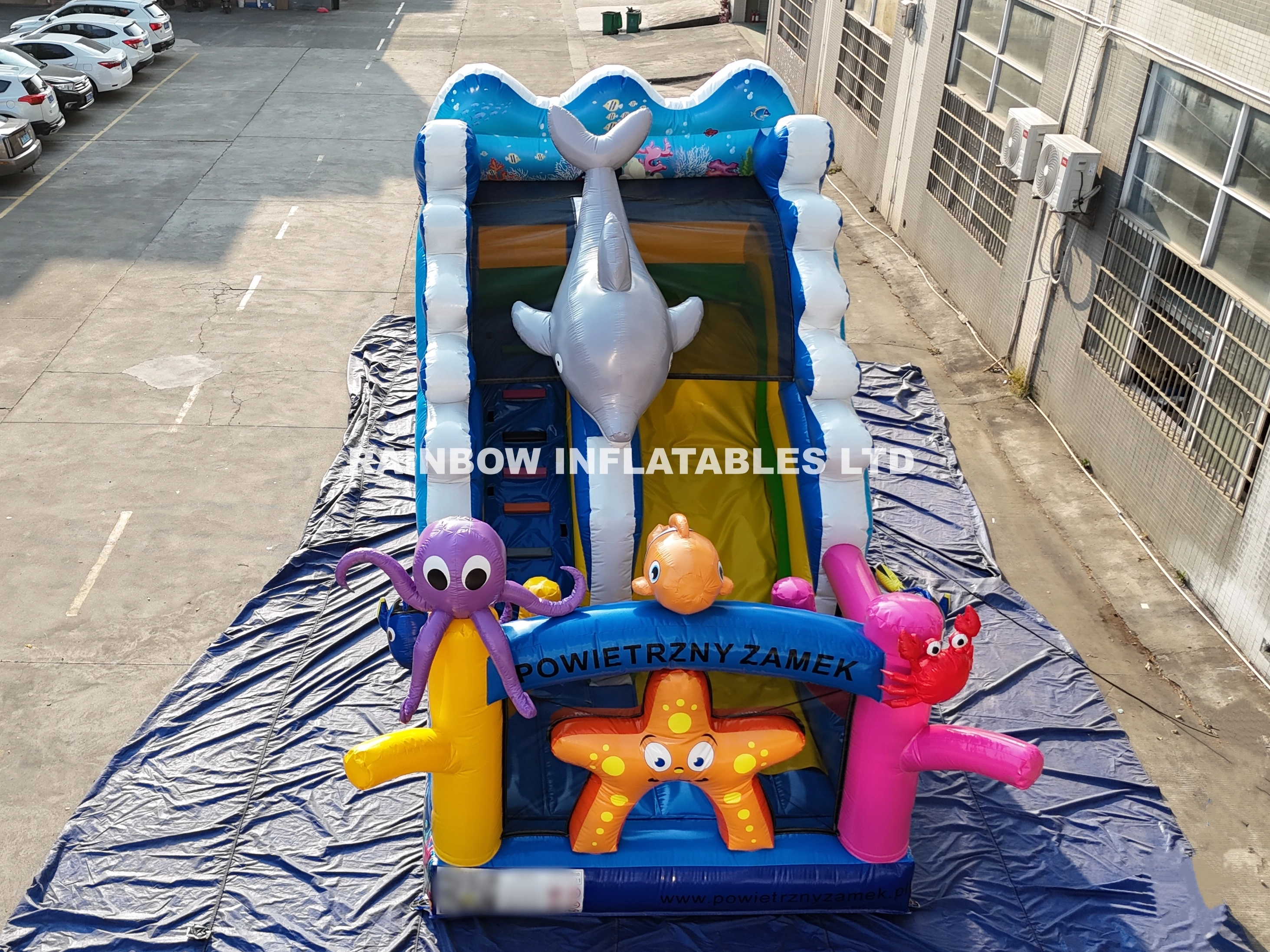 RB8270（6x3.5x5.8mH）Inflatable Under Sea World Slide Manufacturer