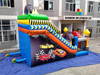 Racing Theme Inflatable Slide with Bounce Area