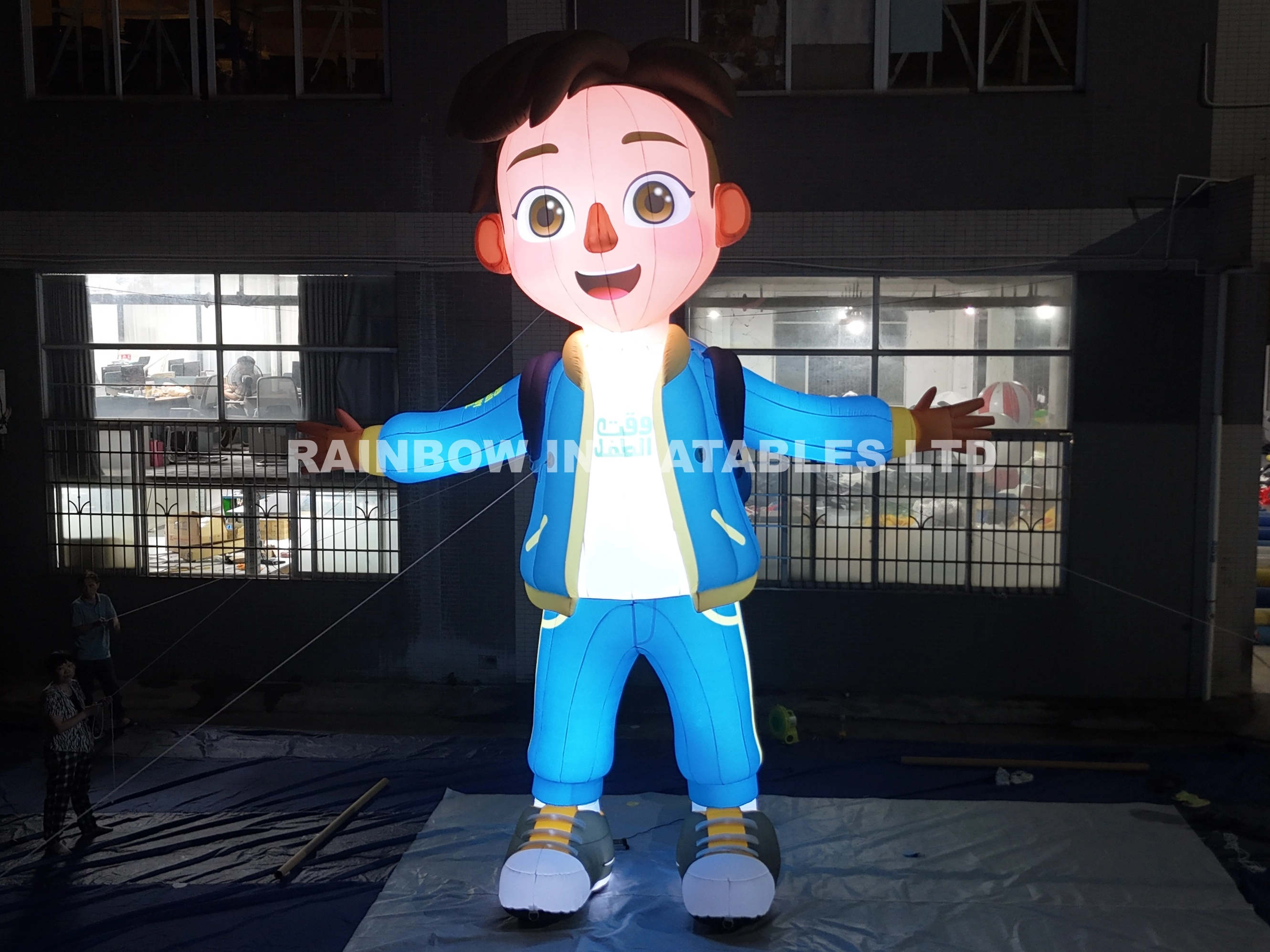 Custom inflatable glowing cartoon boy