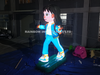 Inflatable girl figure with light