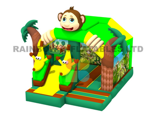 Monkey Jungle Inflatable Bouncy Castle Combo