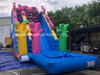 Giant Ocean Inflatable Double Lane Slide with Coral Pillars and Pool