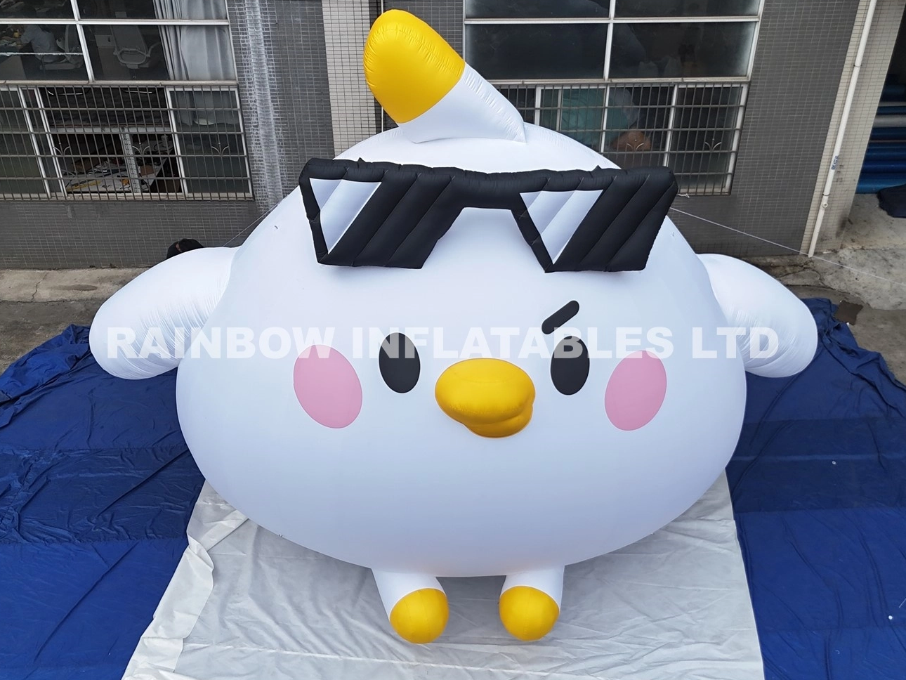 Commercial Grade Angry Bird Theme Inflatable Combo with LED Lighting Custom Obstacle Course for Event Rental