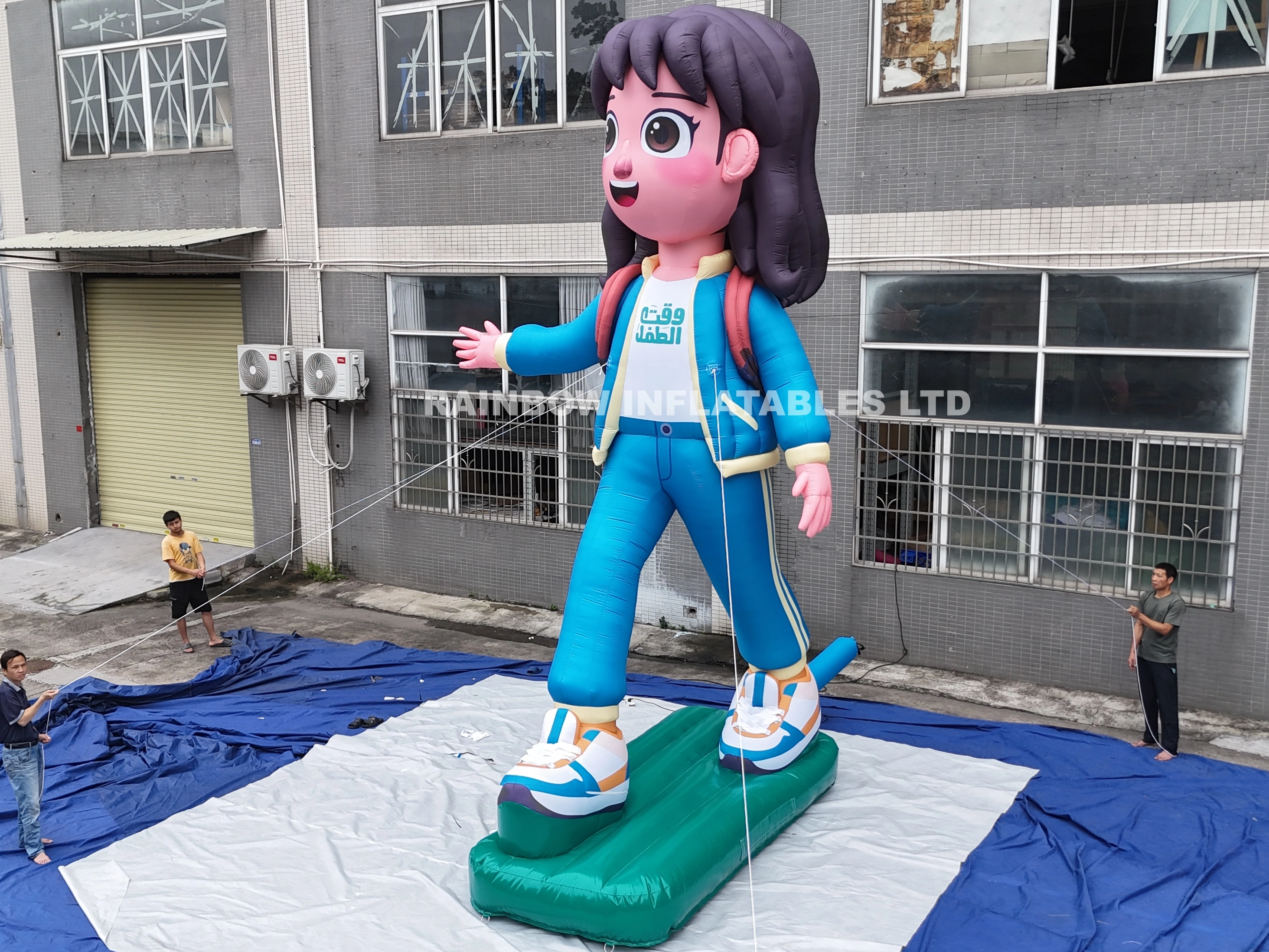 Custom light-up inflatable cartoon boy decoration