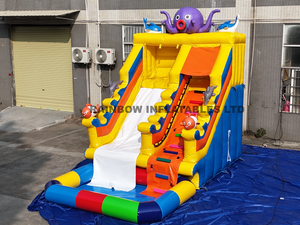 Ocean Themed Inflatable Slide with Climbing Challenge