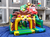 Colorful Lion-Themed Inflatable Combo Castle with Fun Slide