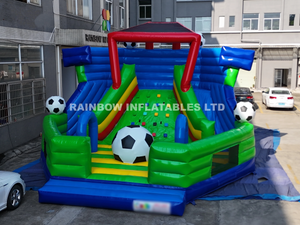 Inflatable world cup crazy slide 
