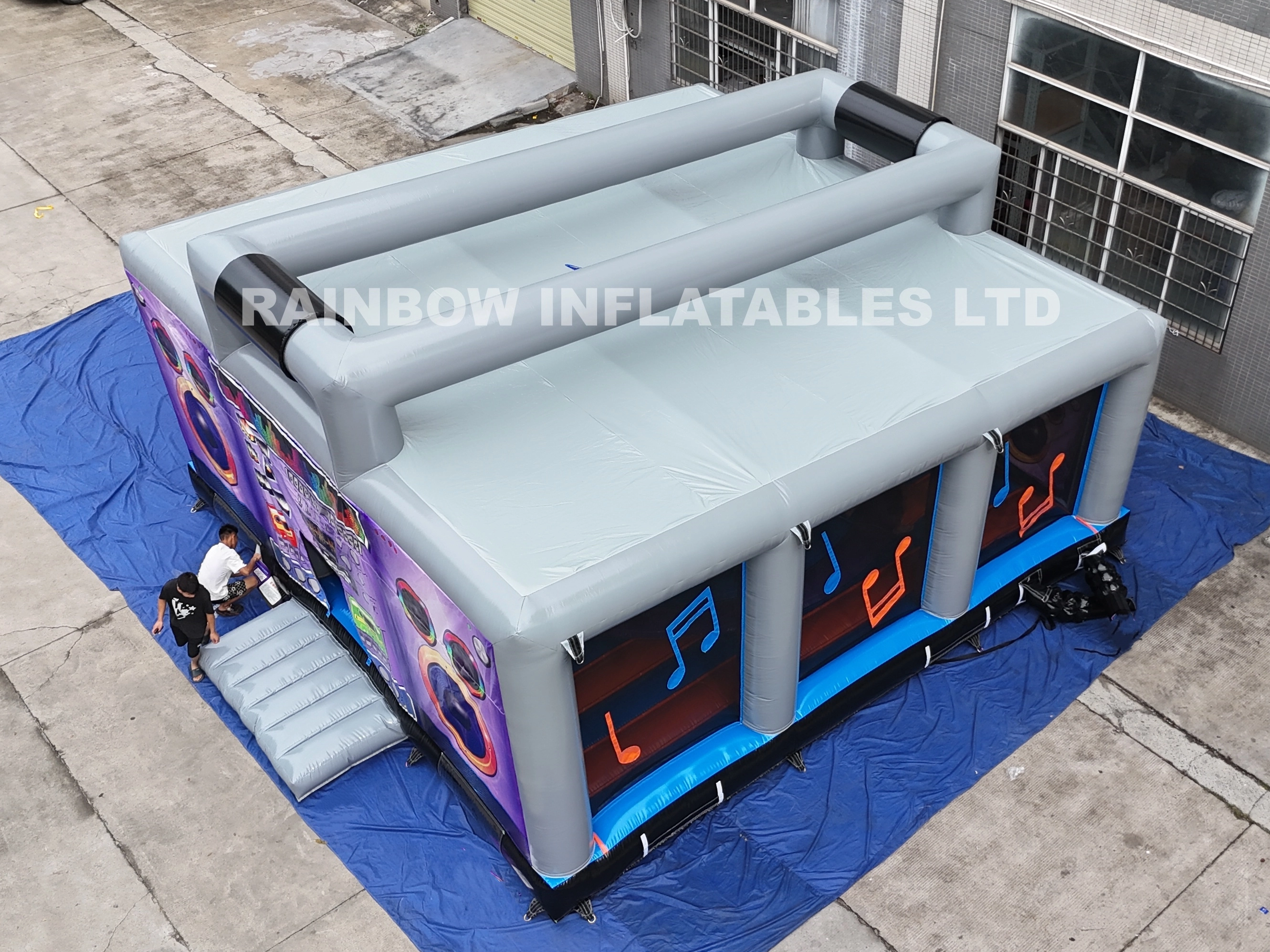 Giant Disco Music Inflatable Bounce House for Events & Parties