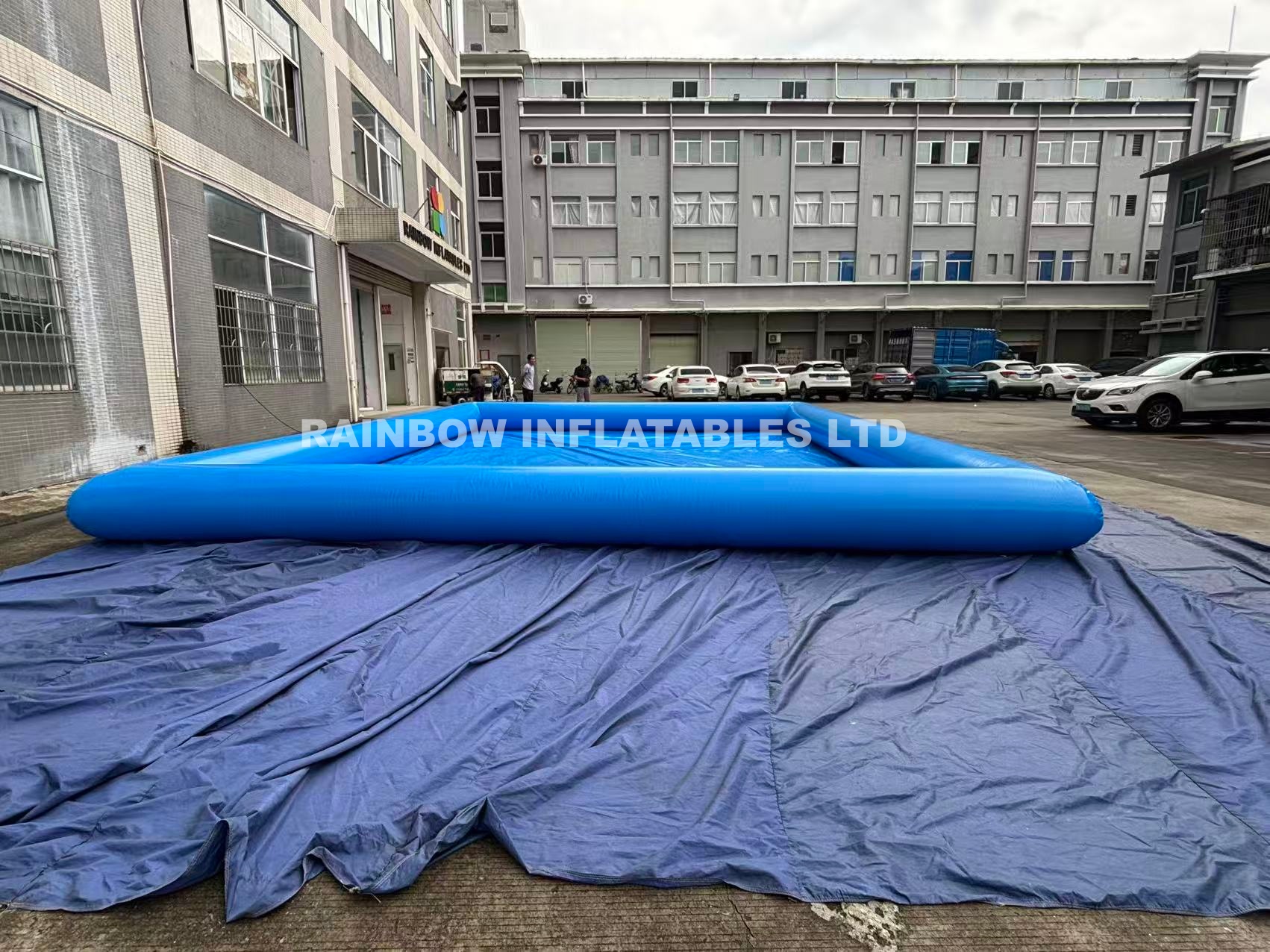 Inflatable Dark Blue Square Pool
