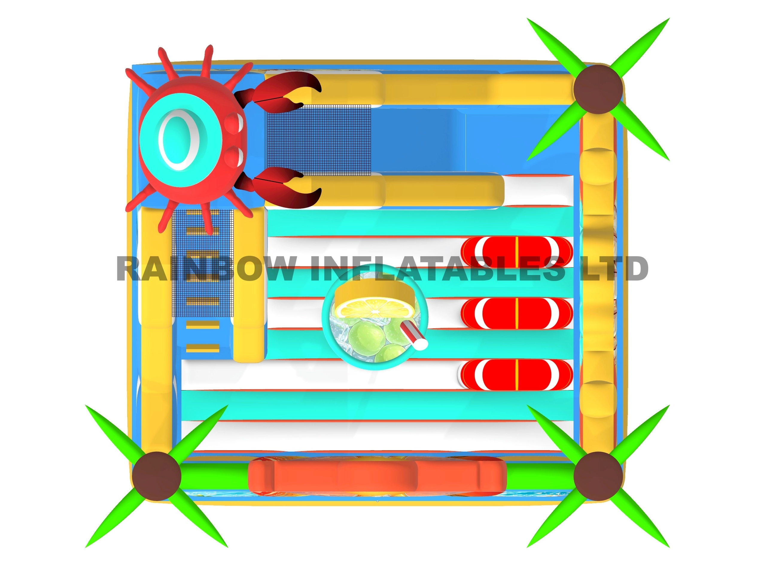 Beach Paradise Inflatable Jumping Castle