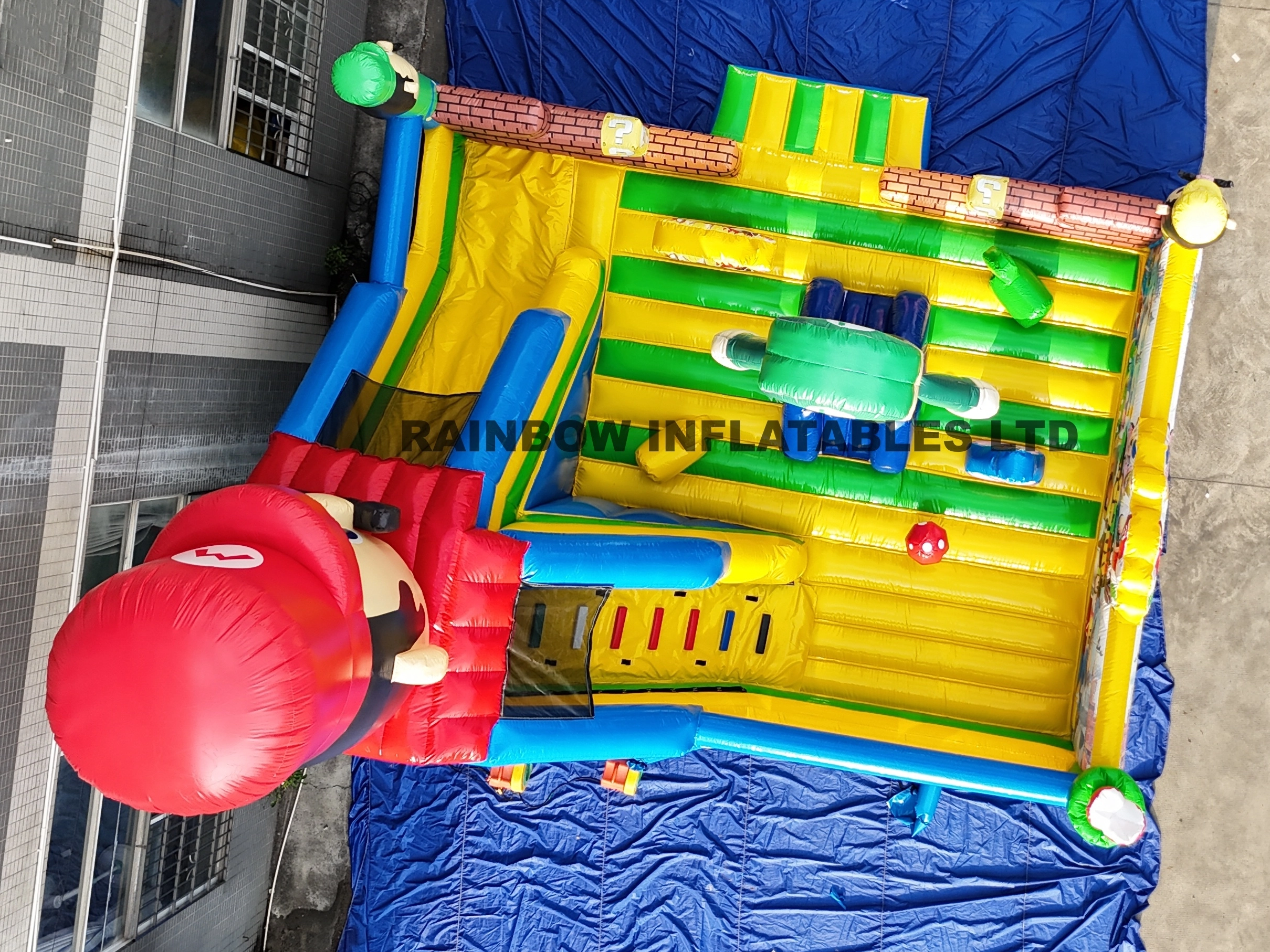 Giant Inflatable Super Mario Bounce House with Slide and 3D Characters