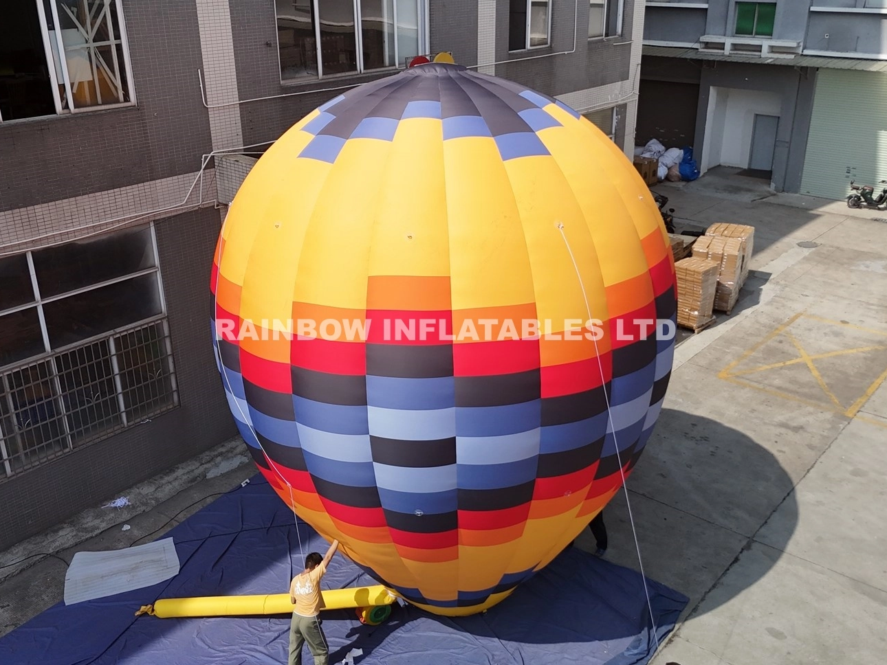 inflatable light-up hot air balloon colorful led balloon