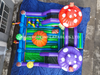 Custom Commercial Grade Inflatable Mushroom Bounce House with Cartoon Animals