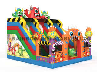 Custom Monster Adventure Inflatable Water Slide with Splash Pool for Commercial Playground
