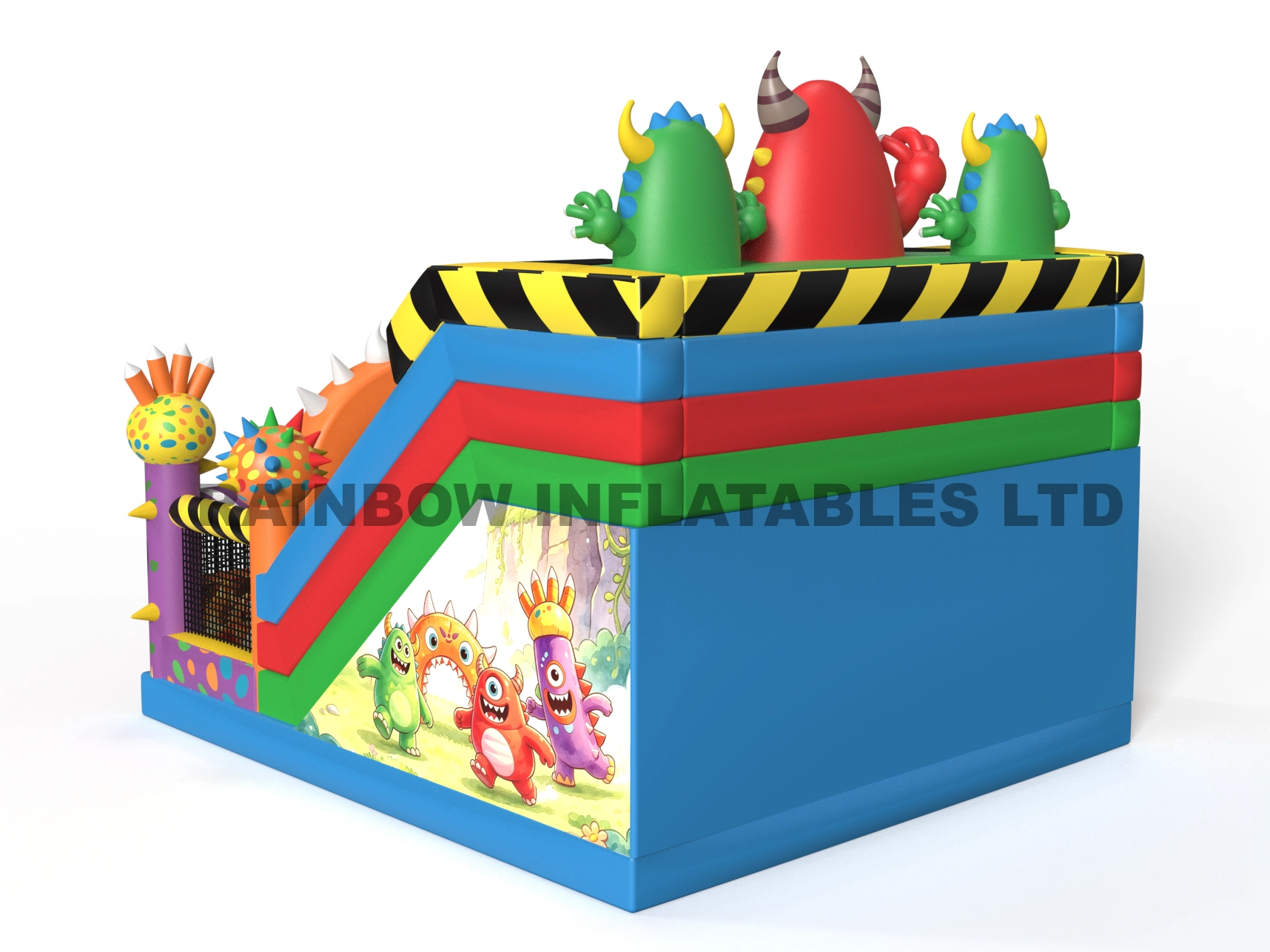 Custom Monster Adventure Inflatable Water Slide with Splash Pool for Commercial Playground