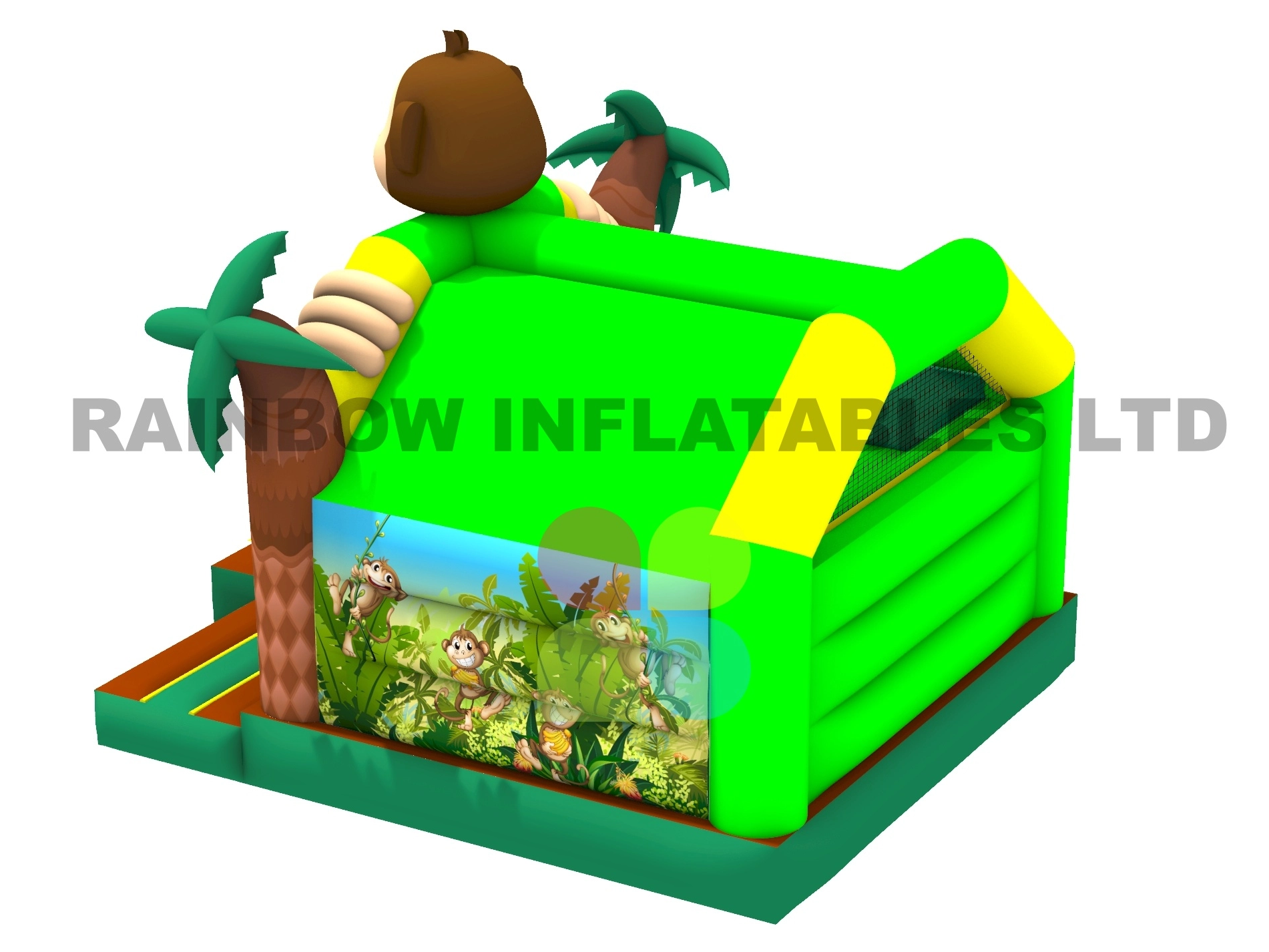 Monkey Jungle Inflatable Bouncy Castle Combo