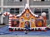 Giant Sweet Candy Theme Inflatable Bouncer - Gingerbread Man & House Jumping Castle