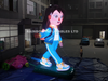 Custom light-up inflatable cartoon boy decoration