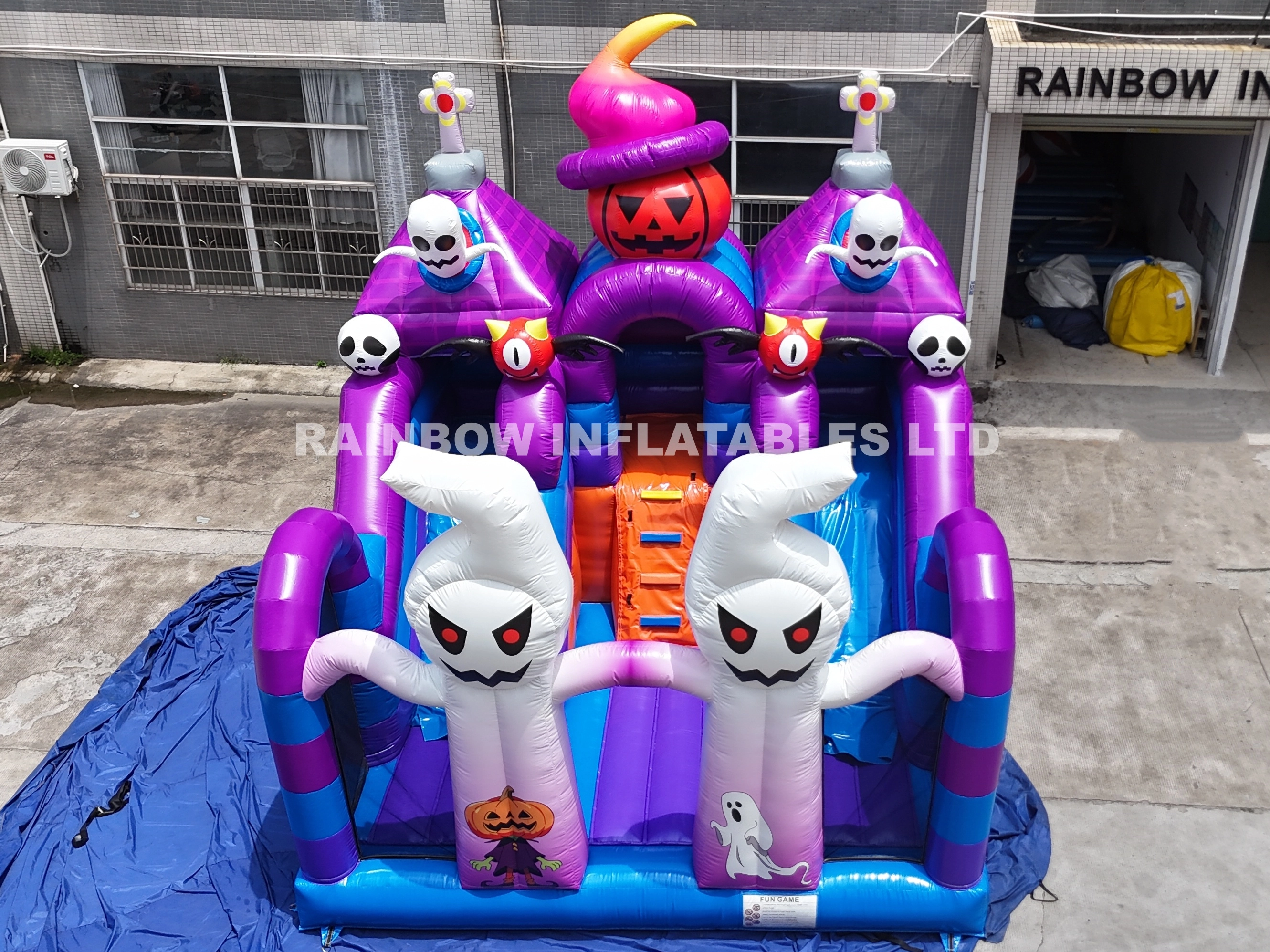 Inflatable Halloween Witch Combo Inflatable Haunted House Bouncy Castle