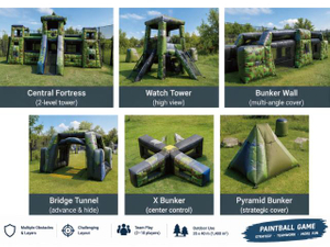  Paintball field , Laser tag arena, Combat training , CS game , Shooting range