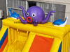Ocean Themed Inflatable Slide with Climbing Challenge