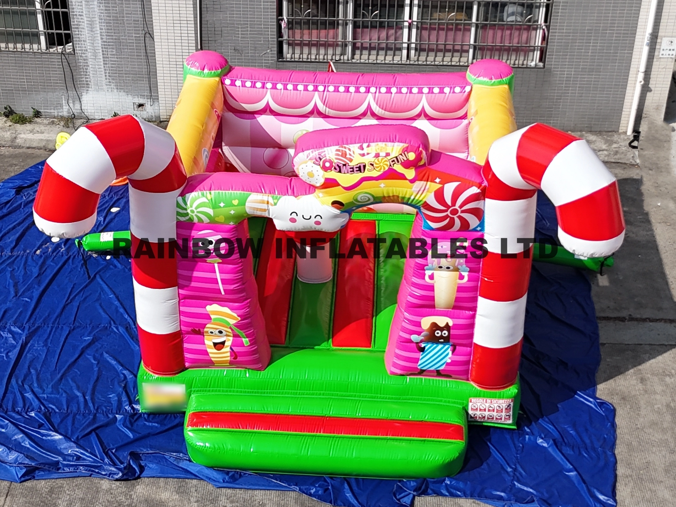 Candy-Themed Inflatable Bounce House