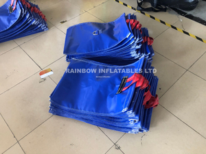 Heavy Duty Inflatable Bounce House Sandbags with D-Ring & Red Handles 