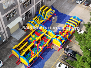 Versatile Multi-Layout Inflatable Obstacle Course for Commercial Rental