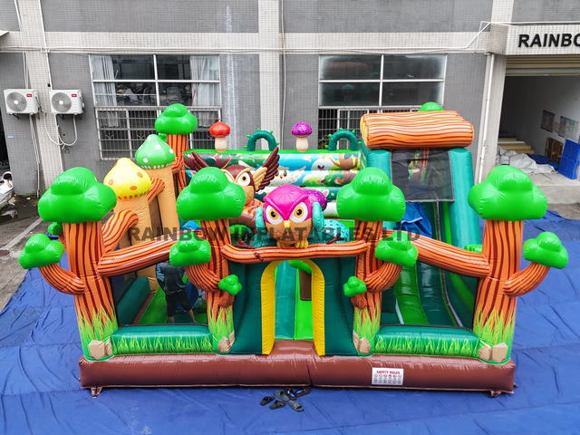 Inflatable Playground, Owl Bouncer, Kid Jumping Castle,Residential Inflatable,Outdoor Amusement