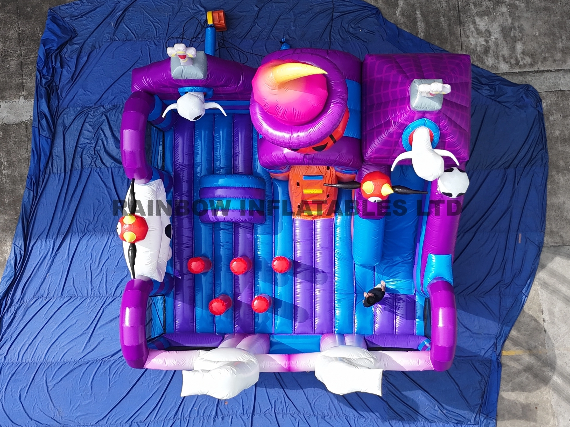Halloween Theme Commercial Inflatable Bouncy Castle with Skull and Pumpkin Design for Kids Party