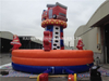 Giant Inflatable Fire Truck Climbing Structure with Firefighter Theme