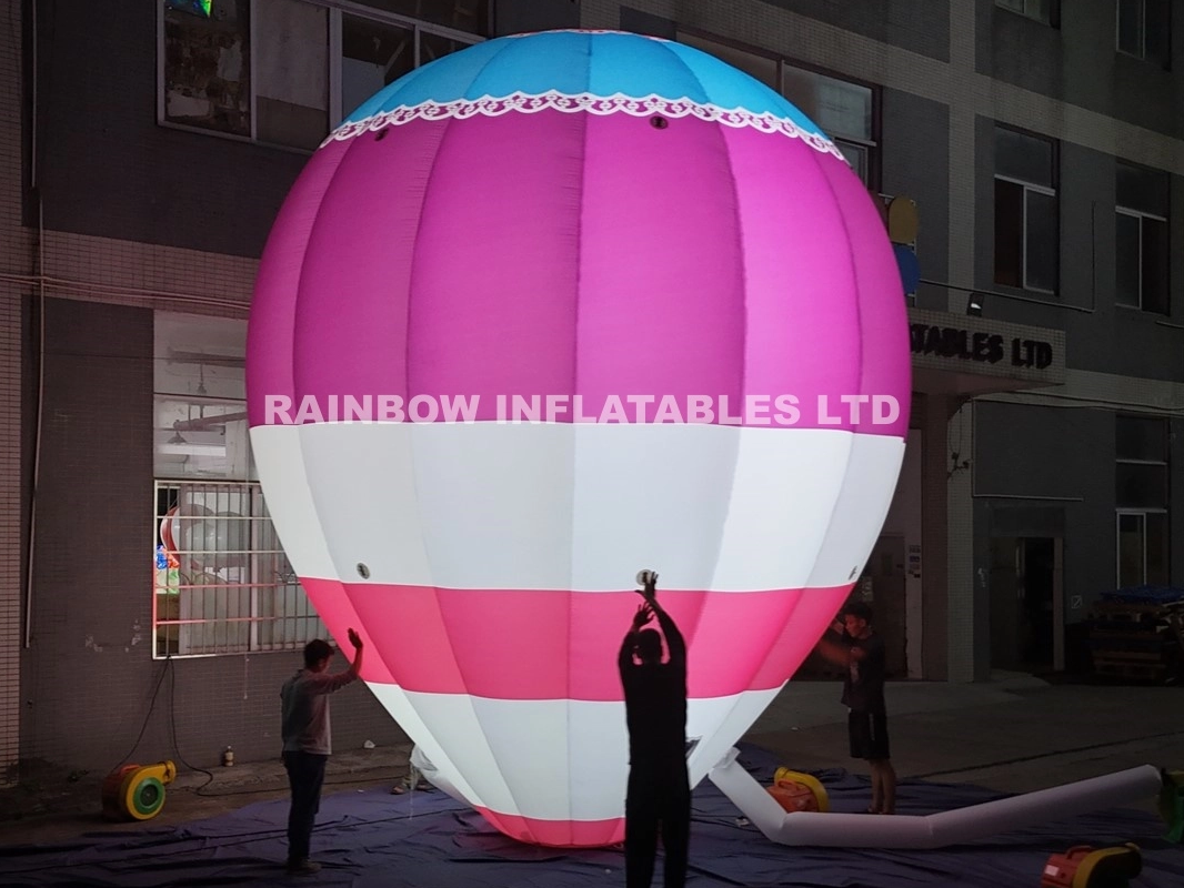 Wholesale Custom Inflatable Hot Air Balloon with LED Lights for Event Advertising and Brand Promotion