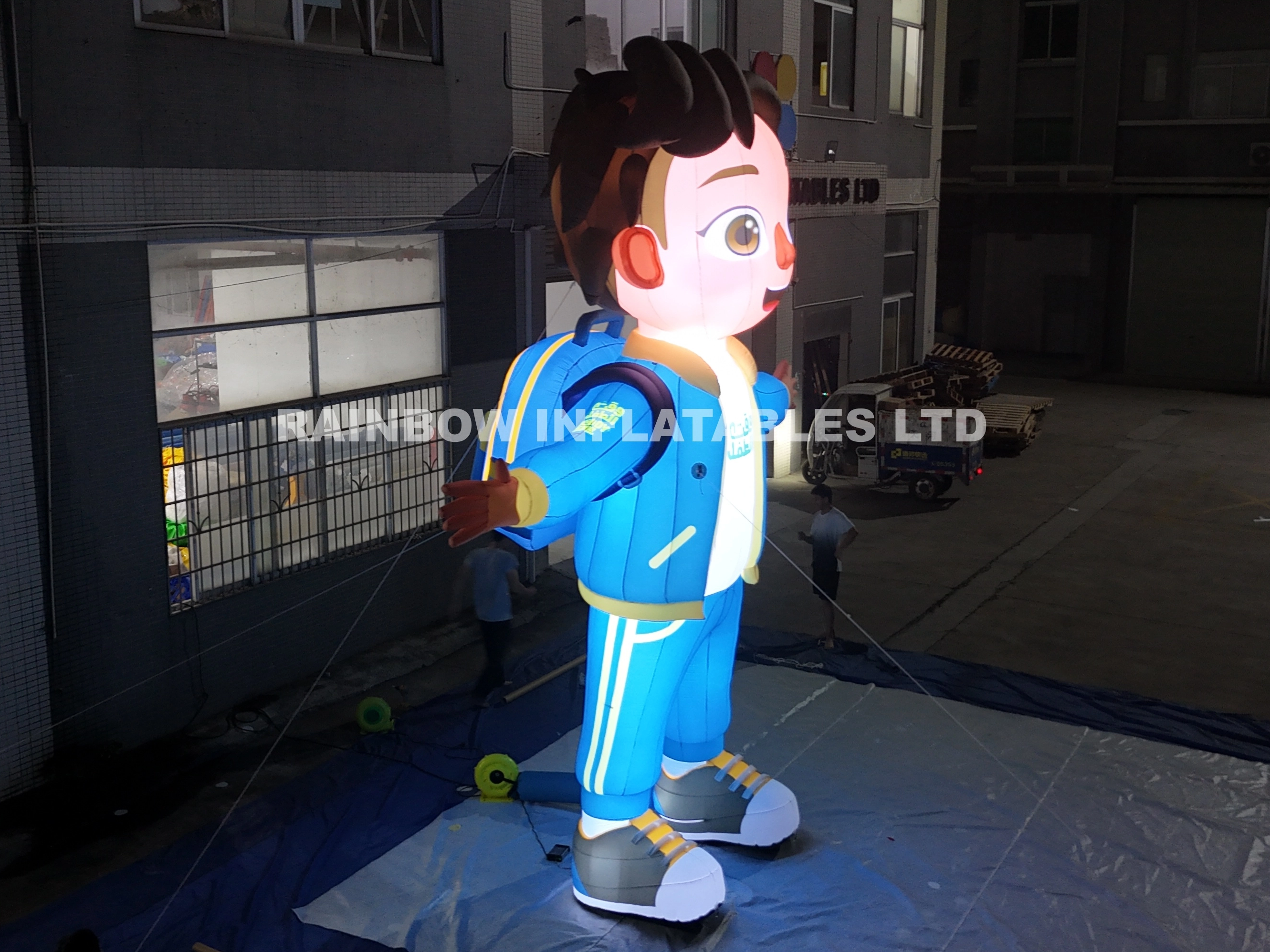 Custom inflatable glowing cartoon boy