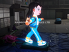 Inflatable girl figure with light