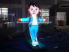 Inflatable girl figure with light