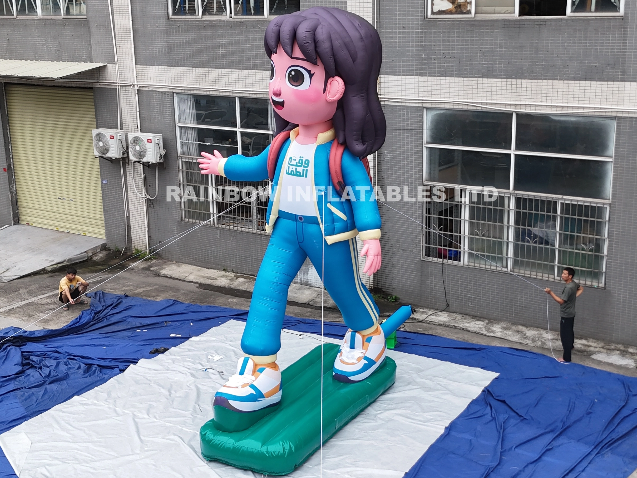 Custom light-up inflatable cartoon boy decoration
