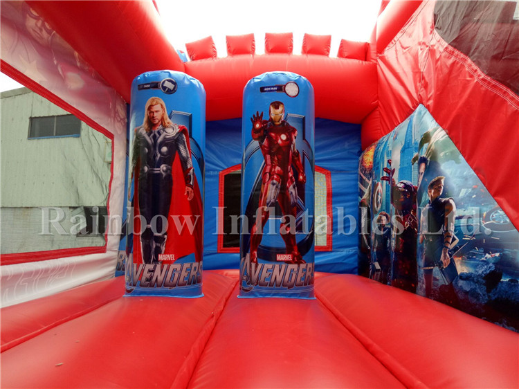 Commercial Inflatable Avengers Theme Jumping Castle for Kids